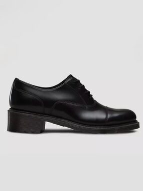 Dr. Martens Henrietta Loafers — 10 Black Leather Oxfords Low Heel, 90s Daria